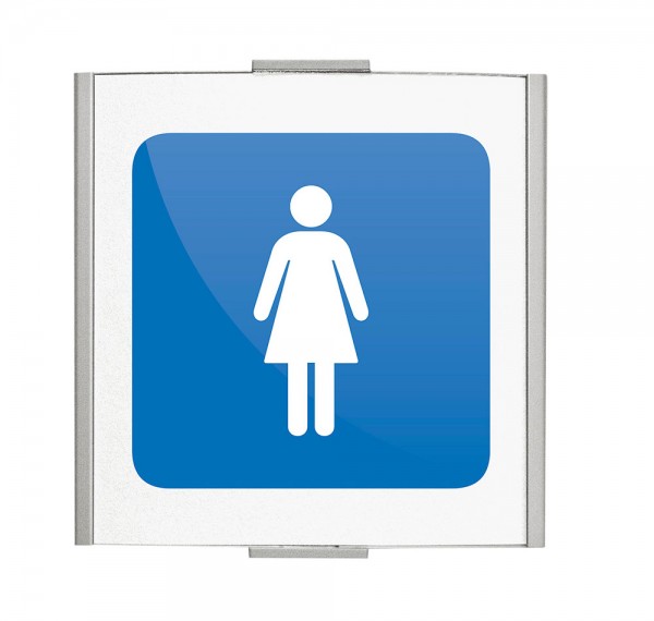 FRANKFURT Türschild 120x120mm mit Piktogramm WC Damen