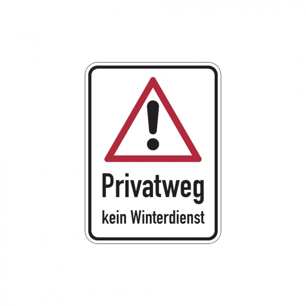 Dreifke® Hinweisschild, Privatweg kein Winterdienst, Aluminium, 400 x 300 mm, Alu geprägt 1 Stk.