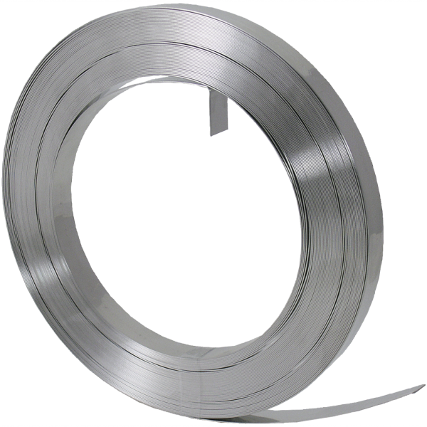 Stahlband V2A 19 x 0,7 mm (19 mm br. 3/4&quot;), 19 mm x 1 m, Meterware