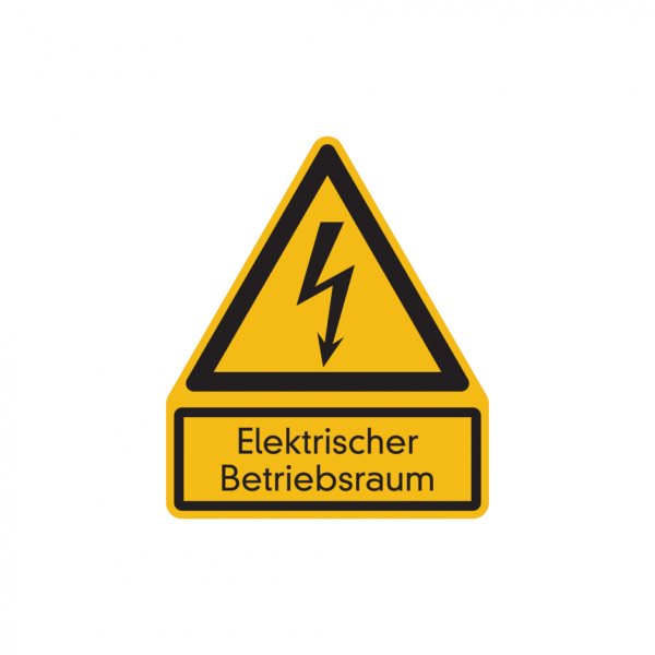 Dreifke® Warnschild, Kombischild, Elektrischer Betriebsraum | PVC | 200x237 mm, 1 Stk