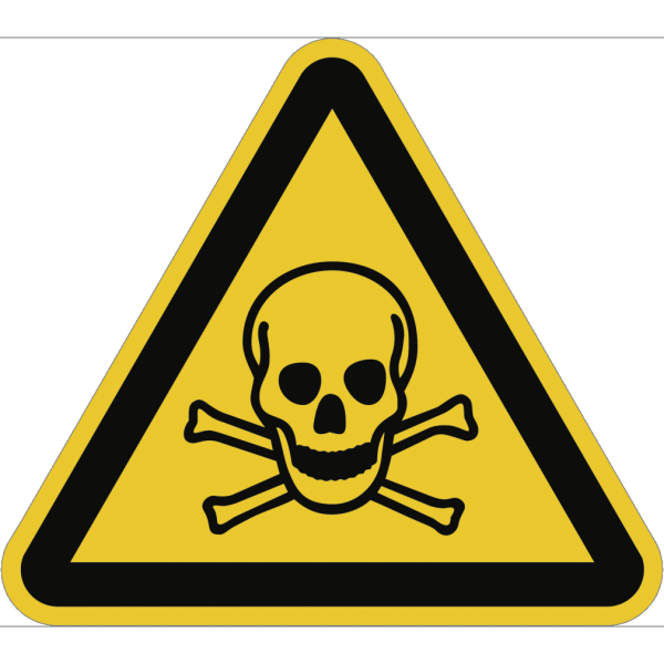 Dreifke® Schild Warnung vor giftigen Stoffen ISO 7010, Alu, 200 mm SL