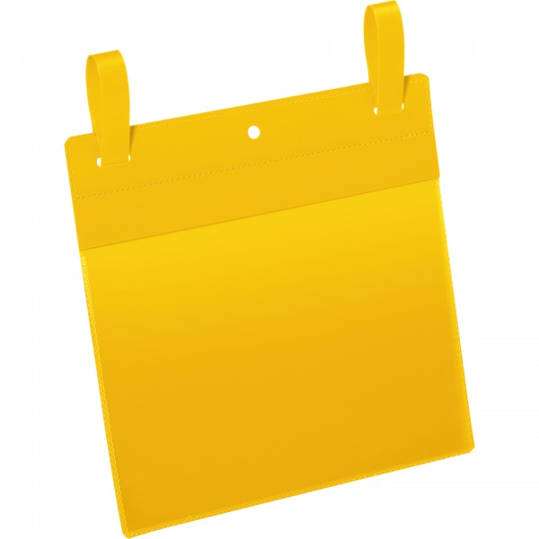 DURABLE Gitterboxtasche, mit Lasche, gelb/transparent, A5, Querformat, 50/VE