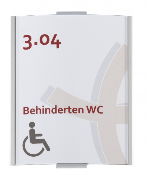 Frankfurt Türschild DIN A6 | 148x120mm | Aluminium silber | entspiegelte Abdeckung | einfache Montage Kleben oder Schrauben | Büroschild | Büro
