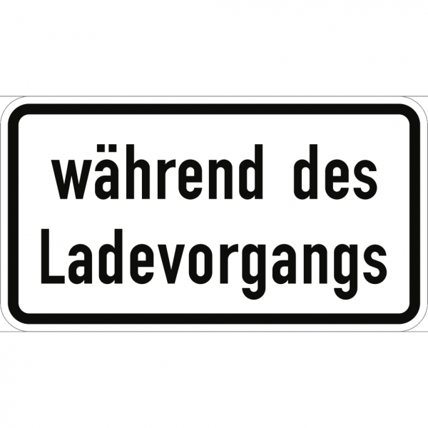 Dreifke® Verkehrszeichen 1053-54, während des Ladevorgangs, Alu, RA2, 600x330 mm