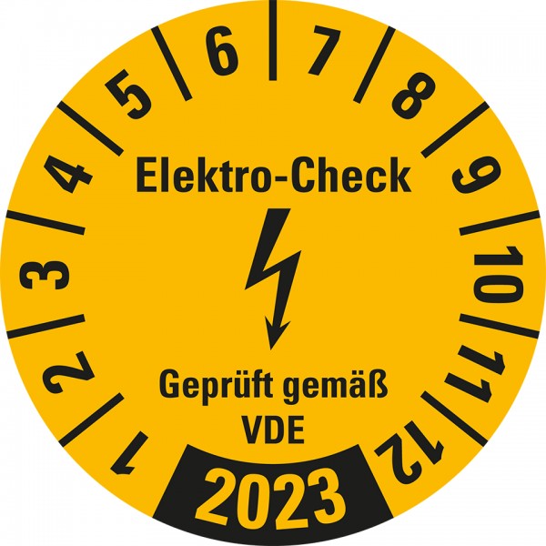 Siegel Plakette Aufkleber 2019-2023 40mm Elektro Check Etikett Elektroprüfung 