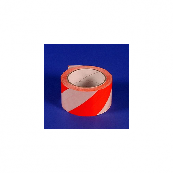 PVC-Warnband rechtsweisend, Folie, Rot-Weiß, 50 mm x 66 m