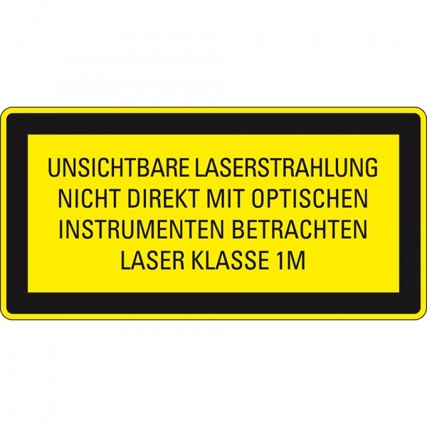 Dreifke® Aufkleber I Warnschild Unsichtbare Laserstrahlung..., M1, DIN 40008, Folie, 52x26mm, 10 Stück