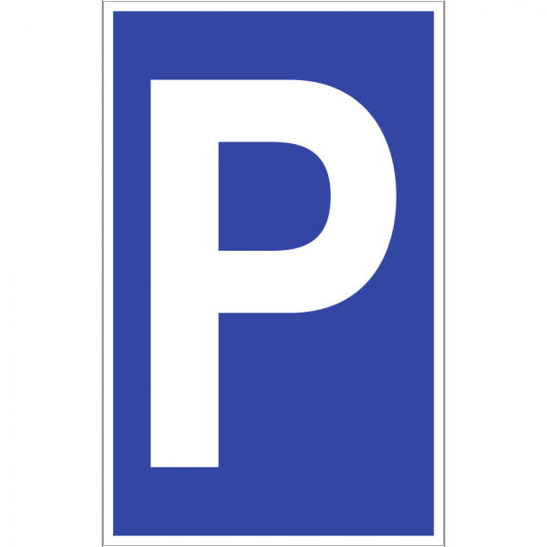 Dreifke® Schild Parkplatzschild - Symbol &quot;P&quot;, Alu, 250x400 mm