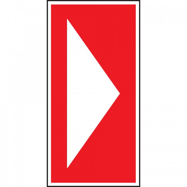 Dreifke® Richtungsangabe gerade, DIN/TR 4844-4, rot, Kunststoff, 100x200mm