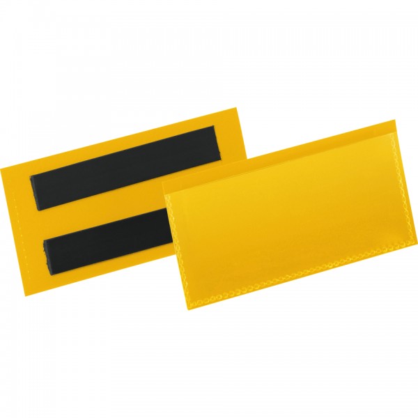 DURABLE Etikettentasche, magnetisch, gelb/transparent, 100x38mm, 50/VE