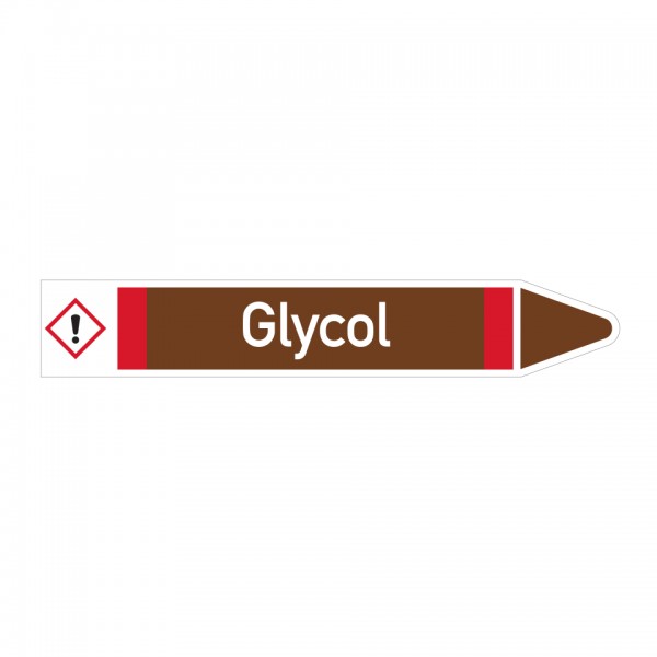 Dreifke® Aufkleber I RKZ-Etikett Glycol, rechts, DIN, braun/weiß/rot, für Ø 60-90mm, 310x52mm, 3 Stück