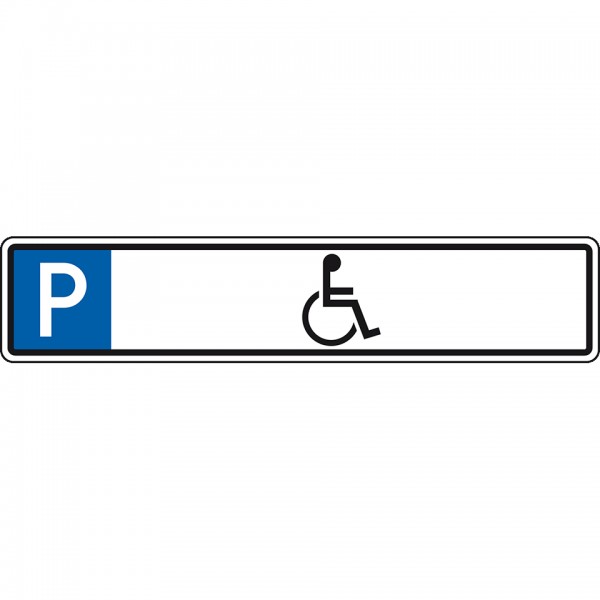 Dreifke® Schild I Parkplatzreservierungsschild Behinderte, ohne Befestigungsset, 520x110mm