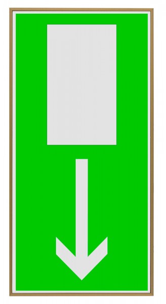 MADRID Bronze Line Wegweiser/Fluchtwegweiser hoch, 29,9 x 15,0 cm