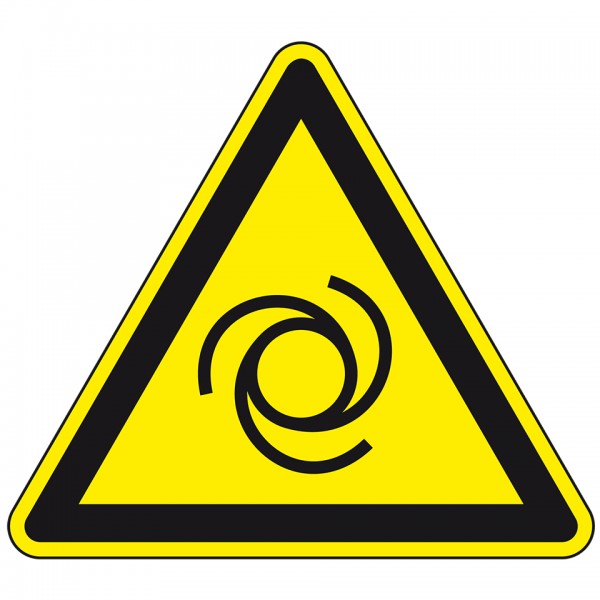 Dreifke® Schild I Warnschild Warnung vor automatischem Anlauf, Kunststoff, SL 200mm, ASR A1.3, DIN EN ISO 7010 W018