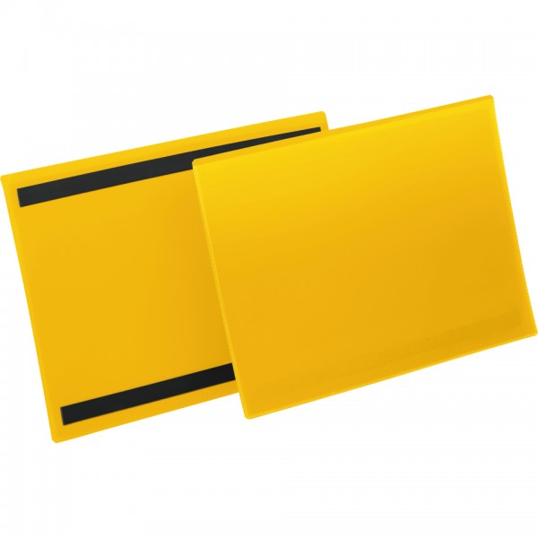 DURABLE Kennzeichnungstasche, magnetisch, gelb/transparent, 297x210mm, 50/VE
