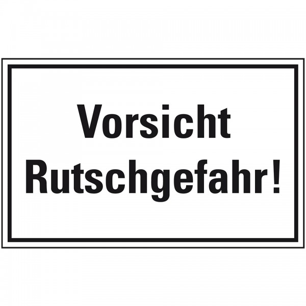 Dreifke® Schild I Hinweisschild Vorsicht Rutschgefahr!, Kunststoff, 300x200mm