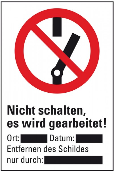 Dreifke® Schild I Verbots-Kombischild Nicht schalten.., praxisbewährt, Kunststoff mit Schultafellack, 200x300mm