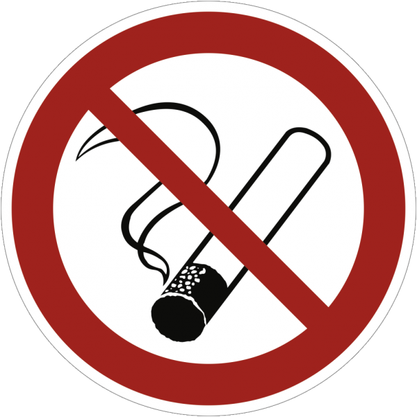 Dreifke® Aufkleber (Folie) &quot;Rauchen verboten&quot;, Ø31,5cm, Folie selbstklebend, 1 Stück, Gebotszeichen (D-P001) gem. BGV A8