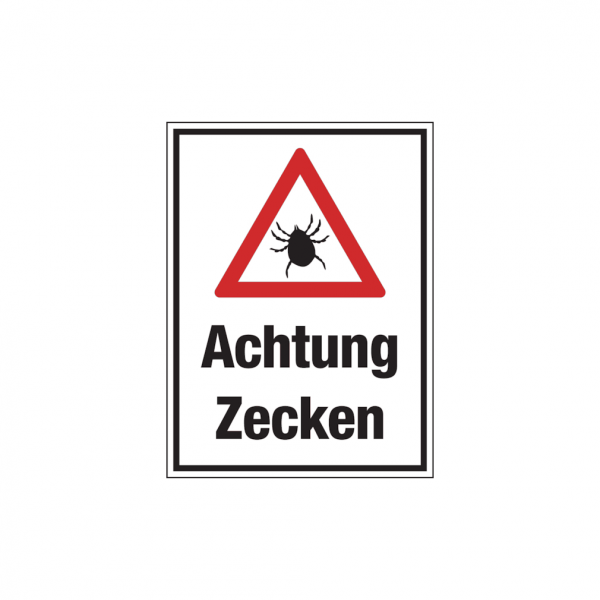 Dreifke® Hinweisschild, Achtung Zecken, 400 x 300 mm, Aluverbund, Aluverbund 1 Stk.