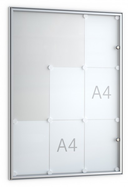Dreifke® Basic-Schaukasten BN 1 | für Innen | 9 x DIN A4 | 22 mm Bautiefe | Einseitig | abschließbar