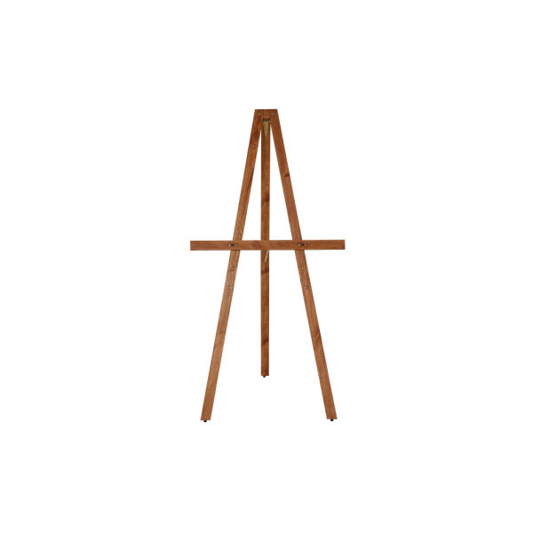 Dreifke® Holz-Staffelei, 165cm, dunkles Holz, Dreibein, zusammenklappbar und verstellbar