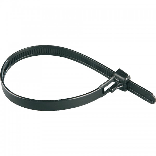 Dreifke® Kabelbinder, wiederlösbar, schwarz, Polyamid, 7,5mm breit, 250mm lang, 100/VE