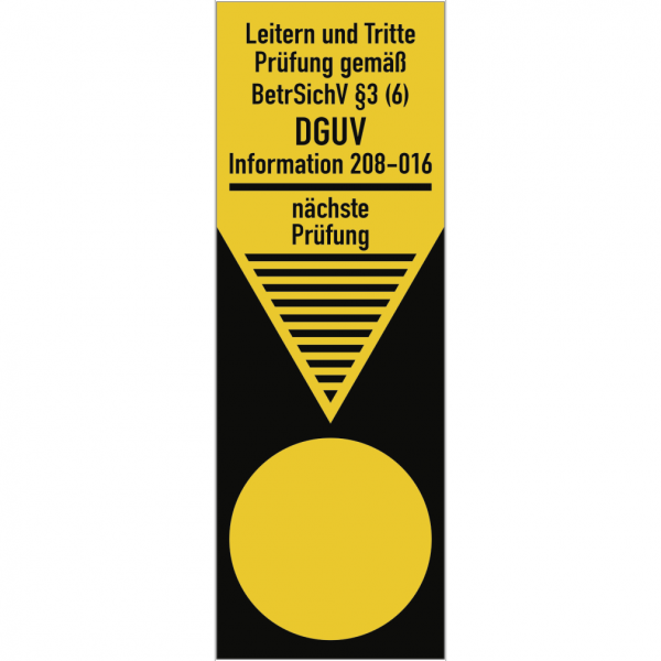 Dreifke® Leiter-Grundplakette gemäß DGUV, Folie, 45x130 mm