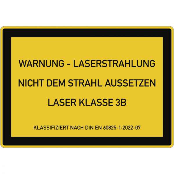 Dreifke® Aufkleber LASER KLASSE 3B DIN 60825-1, Textschild, Folie, 200x140 mm