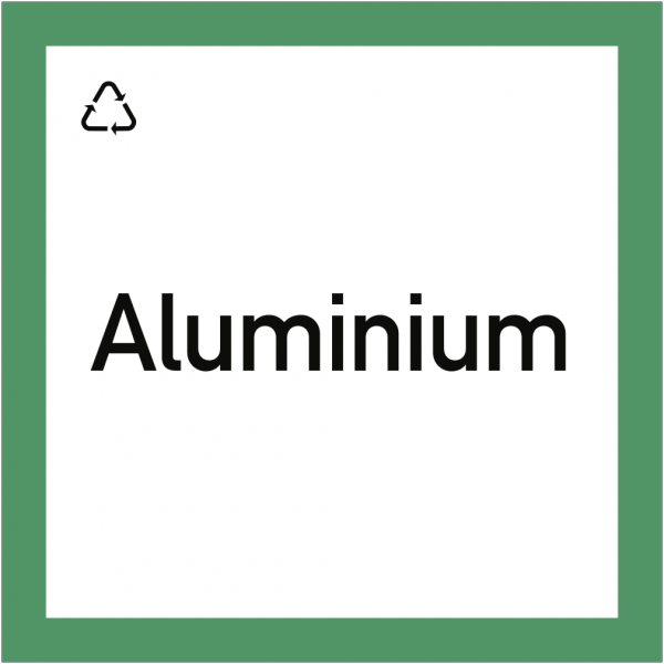 Dreifke® Wertstoffkennzeichnung &quot;Aluminium&quot;, Kunststoff, 300x300 mm