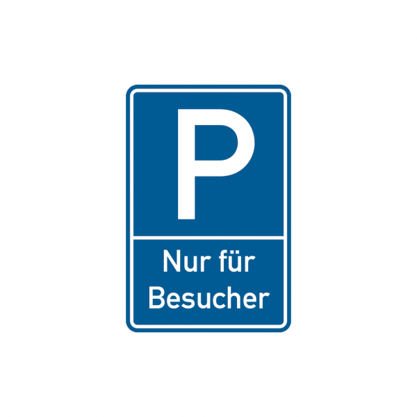 Dreifke® Parkplatzschild, Nur für Besucher, 600x400mm, Alu geprägt, Alu geprägt 1 Stk.