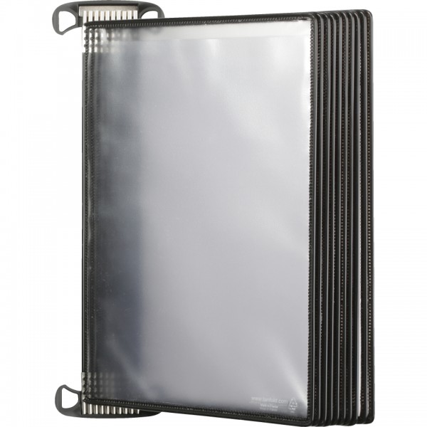 tarifold Wandelement PRO, mit 10 Tafeln A4, schwarz, Aluminium/PVC, 430x355x170mm