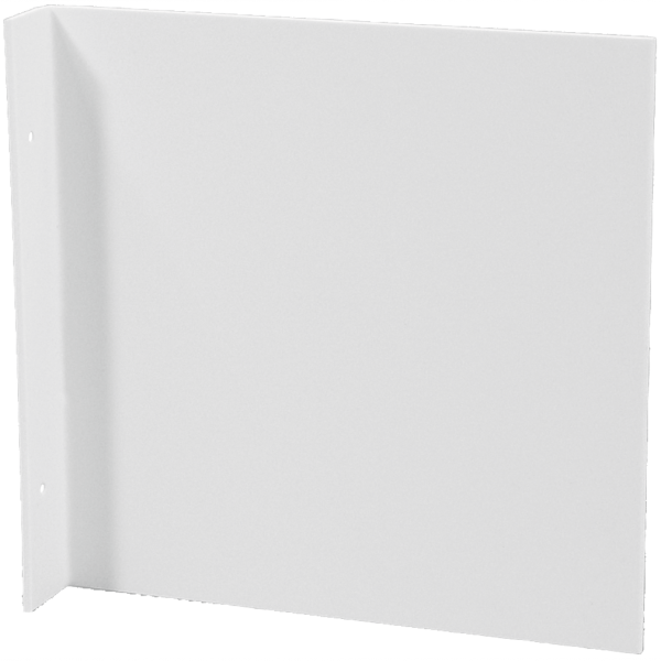 Dreifke® Fahnenschild blanko zur Wand- oder Deckenmontage, Kunststoff, 148x148 mm