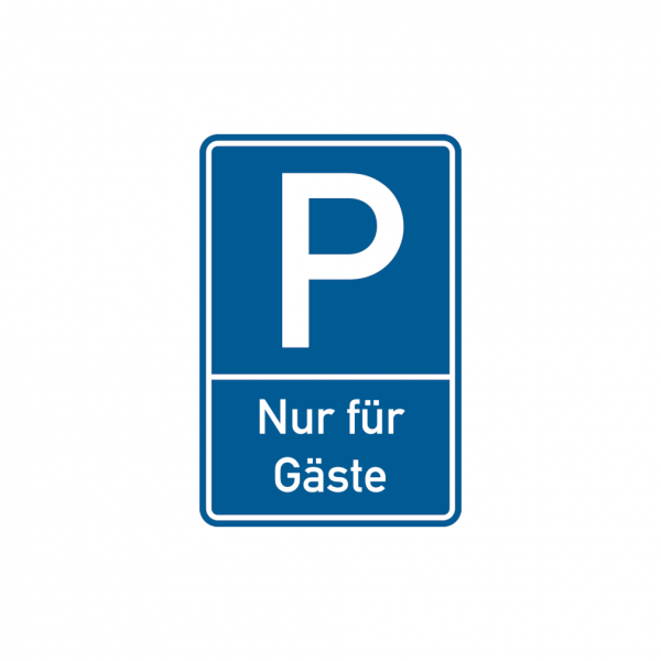 Dreifke® Parkplatzschild, Nur für Gäste, 600x400mm, Alu geprägt, Alu geprägt 1 Stk.