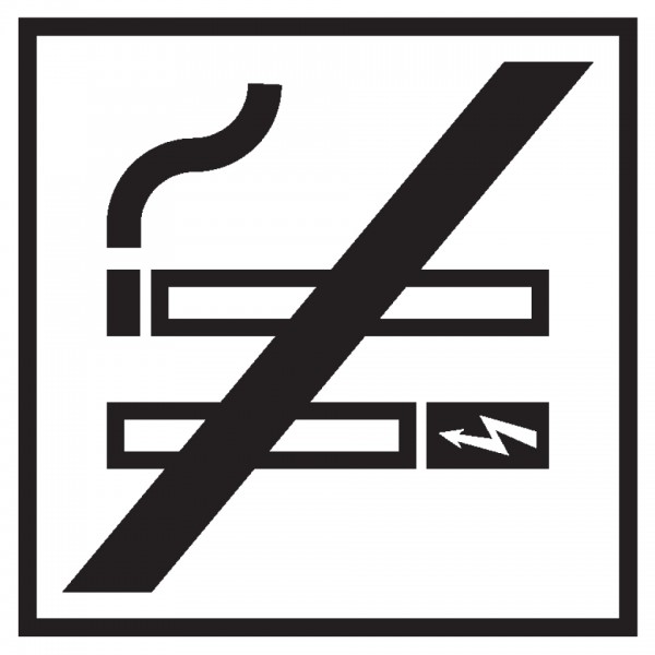 Dreifke® Aufkleber (Folie) &quot;Rauchen und E-Zigarette verboten&quot;, 15x15cm (BxH), Folie selbstklebend, 1 Stück, Praxisbewährtes Gebotszeichen