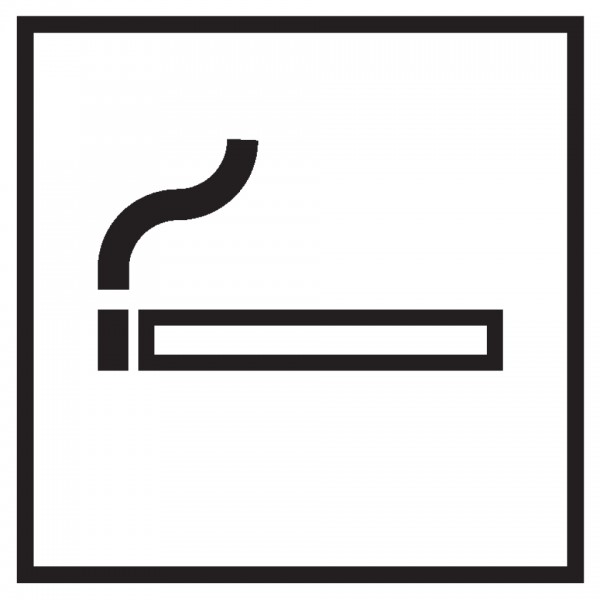 Dreifke® Aufkleber (Folie) &quot;Rauchen gestattet&quot;, 15x15cm (BxH), Folie selbstklebend, 1 Stück, Praxisbewährtes Gebotszeichen