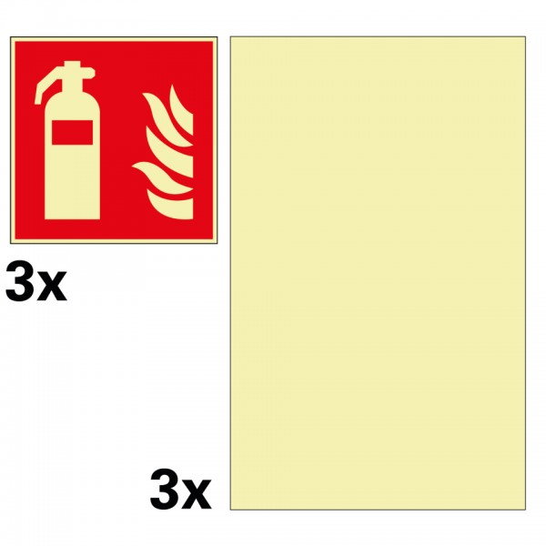 Vorteilsset Feuerlöscher-Hinterlegung,Zeichen Feuerlöscher,verschiedene Formate
